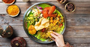 Индийские лепешки с картофельной начинкой